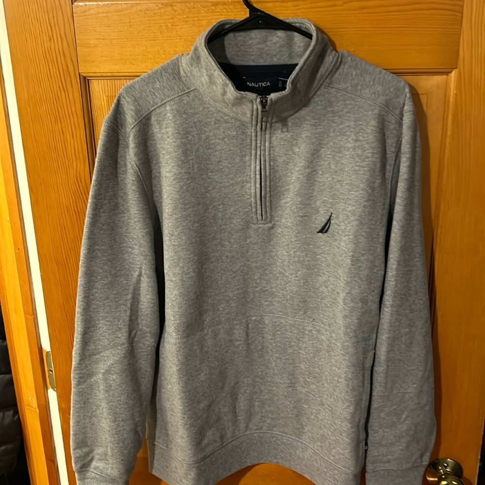 Nautica Men’s Grey 1/4 Zip - NWT, Large